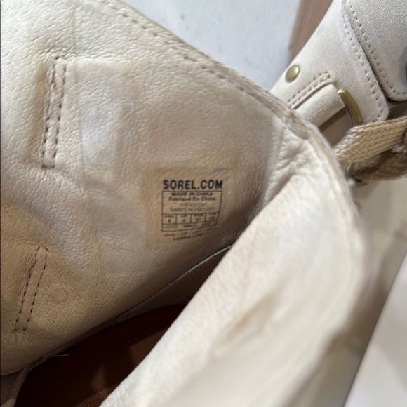 Sorel Stylish Cream Wedge Sandals - Picture 6 of 7